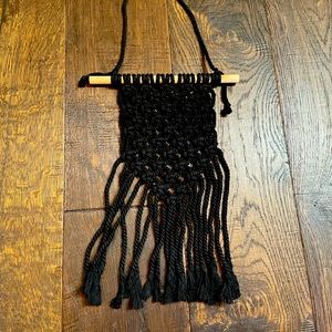 Black macramé small hanging